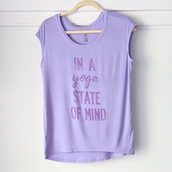 GAIAM Purple Yoga Workout Shirt Size Small - Picture 1 of 5